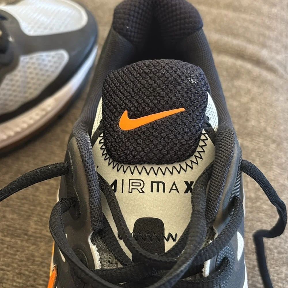Nike Air Max Genome Gray & Black Bright Mango CW1648-004 Airmax Running Sneakers